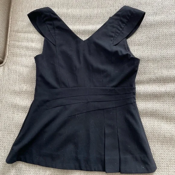 Anthropologie Floreat peplum top 4 Black - Picture 9 of 10